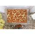 thumbnail image 2 of Linon Trio Harper Polyester 1'10"x2'10" Accent Rug in Pumpkin & Ivory, 2 of 3