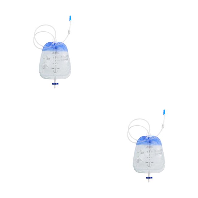 Qarigey Bolsa urinaria Bolsa de drenaje de botella de agua de bolsillo de gran capacidad Dispositivo de válvula antirreflujo Paquete de 20 piezas 2Conjunto