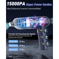 thumbnail image 2 of Aspirador de Mano 4 en 1 para Coche, 15000 Pa, Mini Soplador de Aire Portátil Inalámbrico, Aspiradora Recargable de Pantalla LED, Fuerte Succión para Limpieza de Coche, Hogar, Oficina(Gris), 2 of 5