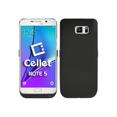 Cellet 5200mAh Rechargeable External Battery Case for Samsung Galaxy Note (Best Note 5 Battery Case)