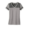 thumbnail image 5 of District Juniors Varsity V Neck Tee-XS (Heathered Nickel/ Black), 5 of 6