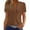 Brown, variant on Kilaqueen Hollow Out Womens Blouses Casual Eyelet Embroidered Short Sleeve Summer Tops Lace Button Down Shirts Dressy Eyelet V Neck Blouse