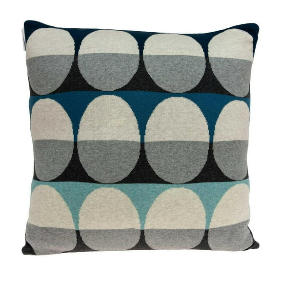 HomeRoots 334053 20 x 7 x 20 in. Transitional Gray & Blue Pillow Cover with Poly Insert