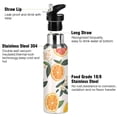 thumbnail image 3 of Yayeee 20oz Insulated Water Bottle Double Wall Stainless Steel with Flip Straw Lid, Orange Slices, 3 of 7