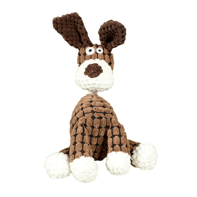 2 in 1 Indestructible Interactive Dog Toy with Squeaker Soft Material Eccentric Animal Shape Teething Function for Dogs Indoor Outdoor Play