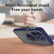 Case for Tecno Spark 10 Pro Case with Stand, Compatible with Magnetic Car Phone Mount, Ultra Slim Tecno Spark 10 Pro Phone Case for Women Men Shockproof Protective Cases Cover (Navy Blue)