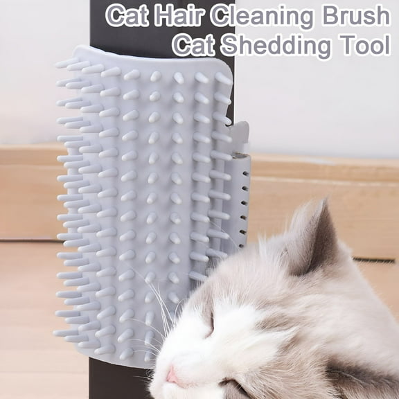 ACDANC Cat Self Groomer 1 Pack Wall Corner Brushes Soft Cat Corner Scratcher Self Grooming Massage Combs for Long Short Fur Kitten Indoor Cats