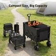 thumbnail image 5 of CHITOOMA Wagon Cart Foldable, 350LBS Collapsible Wagon, 160L Large Capacity Utility Cart with Side Pocket for Camping, Shopping & Outdoor Activities, 5 of 8