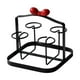 thumbnail image 1 of Estante para secar tazas, organizador de tazas con 4 ganchos, multiusos, para decoración del hogar Negro Rojo, 1 of 9