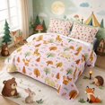 thumbnail image 3 of Erosebridal Giraffe Twin Quilt Set for Girls, Pink Forest Twin Coverlet Set, 2pcs 1 Bedspread and 1 Pillowcase, 3 of 7