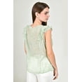 thumbnail image 3 of Blusa de chifon con olanes Roman Fashion /Juvenil, 2669 (Pistache) verde claro CH, 3 of 5
