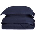 thumbnail image 1 of 400-Thread Count 100% Egyptian Cotton Elegant Solid Duvet Cover Set Navy Blue / King/Cal King, 1 of 5