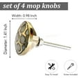 thumbnail image 5 of Set Of Six White MOP Knobs Flower Design Cabinet Knobs by Perilla Home, 5 of 10