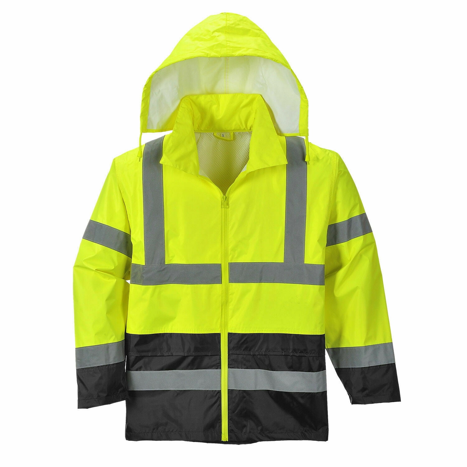 Portwest UH443 Hi-Vis Contrast Rain Jacket Yellow/Black