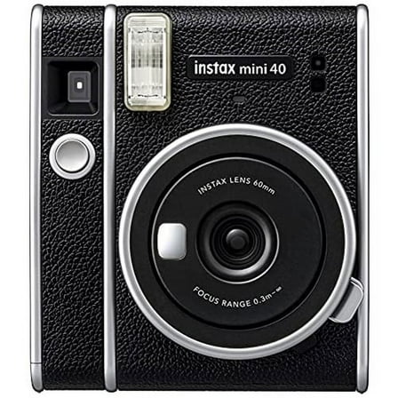 INSTAX MINI 40 Instant Film Camera, Black and Silver