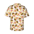 thumbnail image 3 of Fotbe Cute Ice Cream Hawaiian Shirt for Men Unisex Summer Beach Casual Short Sleeve Cotton Linen Button Down Shirts-3X-Large, 3 of 9