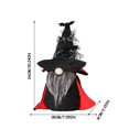thumbnail image 3 of Wovilon Halloween Decor Halloween Doll Black Robe Rudolph Makeup Party Hat Faceless Doll Gnome, 3 of 6
