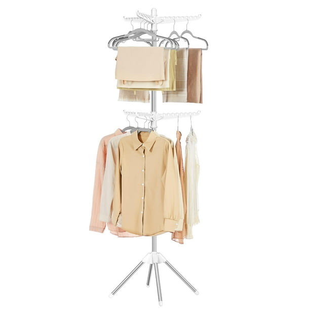 Tendedero de ropa SONGMICS, 191 cm, plegable, 6 brazos giratorios