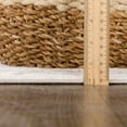 thumbnail image 3 of Hauteloom Beatus Machine Washable Contemporary Bordered Runner Rug - Modern Abstract Geometric Carpet for Living Room, Bedroom, Dining Room - Beige, Cream - 7'10" x 10' (8x10 Rug), 3 of 13