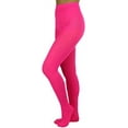 thumbnail image 5 of ToBeInStyle Women's Opaque Solid Color Nylon Tights Pantyhose Hosiery - Neon Pink - One Size, 5 of 7