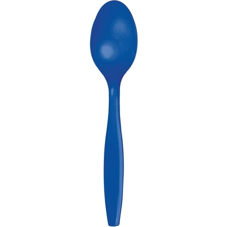 Cobalt Blue Spoon - Cobalt Blue Plastic Spoons, 50-Pack