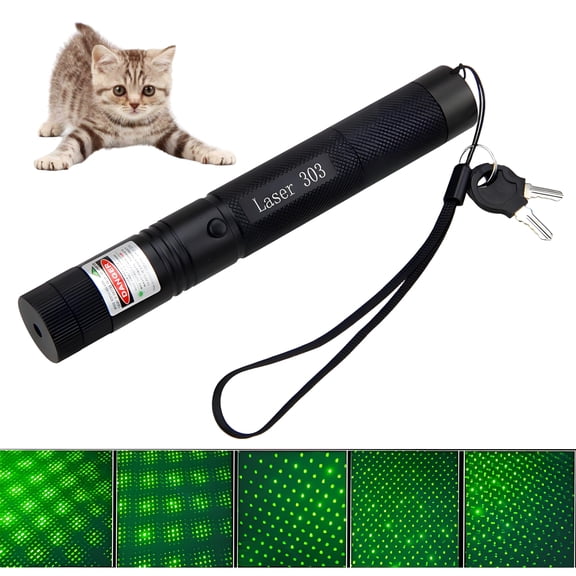BESTSKY Kitten Toys for Indoor Kittens, Adjustable Focal Length lazer pointer for cat with Child Safety Lock, Interactive Cat Laser Pointer Toy, Cat Gifts for Cat Parents, Green