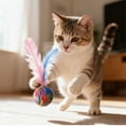 thumbnail image 3 of Jouet Interactif pour Chat avec Baguette Élastique Ludique pour Exercice Intérieur Extérieur, 3 of 5
