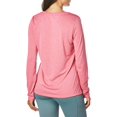 thumbnail image 2 of Hanes Womens Sport Cool DRI Performance Long-Sleeve V-Neck T-Shirt, M, Amaranth, 2 of 3