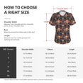 thumbnail image 4 of Vsdgher Skulls and Flowers Women Shirts V Neck Short Sleeve Tops T-Shirt Basic Tees, S to 3XL3X-Large, 4 of 5