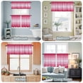 thumbnail image 3 of Kitchen Window Curtains Valance and Tier Set, Pink Gradient Stripe Texture Rod Pocket Tier Curtains and Valance 3 Piece Set, Minimalist Modern Color Art Window Treatment for Bedroom Living Room, 3 of 9