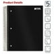 thumbnail image 3 of Cuaderno 5 materias Better Office Products polietileno negro, rayado universitario, 200 hojas, 4 separadores doble cara, 11 x 8.5, 3 of 3