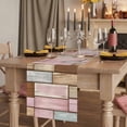 thumbnail image 2 of Table Runners 72 Inches Long Dress Scarves, Pink Brown Vintage Farmhouse Kitchen Table Runner, Coffee Tablerunners, Retro Farmhouse Elegant Pastoral 16x72 Inch, 2 of 9