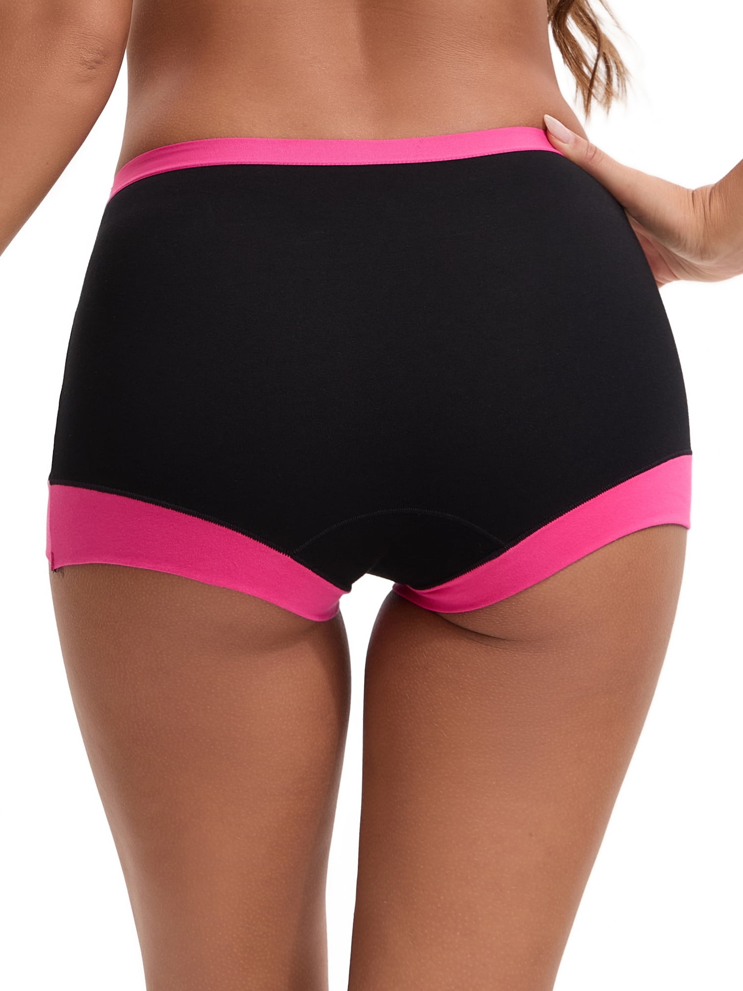Unique Bargains Women's High Waisted Loose Classic Full Coverage Briefs L Red