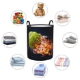 thumbnail image 4 of Balery Tennis Ball In Fire1 Cesta de ropa redonda con asas, impermeable, independiente, para ropa, juguetes, dormitorio y familia-Small, 4 of 6