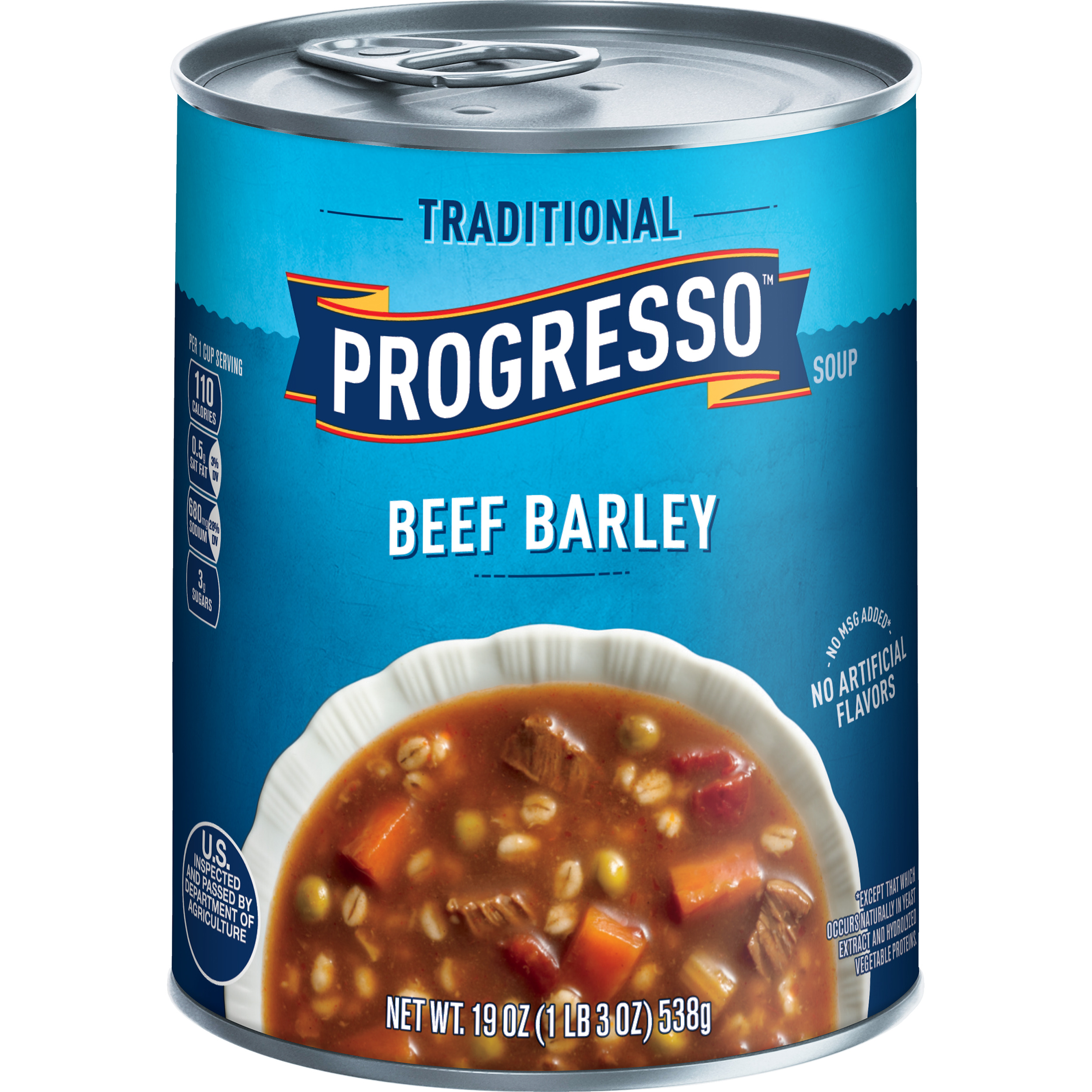 Progresso Soup Traditional Beef Barley Soup, 19 oz Can