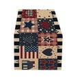 thumbnail image 2 of Tepsmf Independence Day Table Flag Red White Blue Star Striped Floral Print Dining Table Decoration, 2 of 6