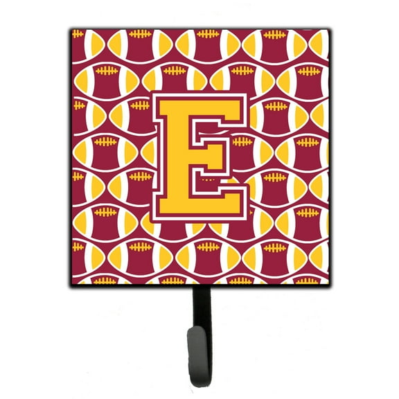 Letter E Football Maroon and Gold Leash or Key Holder