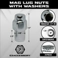 thumbnail image 2 of Cragar Standard Mag Lug Nut 1/2"-20 with Center Washer Set of 24 Pcs, 2 of 5