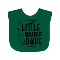 Inktastic Little Surf Dude with Surfboard Boys Baby Bib