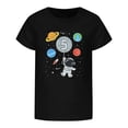 thumbnail image 5 of XEGLSBU Boys Short Sleeve Shirts Summer Planet Printed T Shirt Boys Girls Casual Crew Neck Tops z260605-Black-1 Size 8-9 Years, 5 of 5