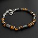thumbnail image 2 of Pulsera geométrica con forma de ojo de tigre para hombre de acero inoxidable, 2 of 3