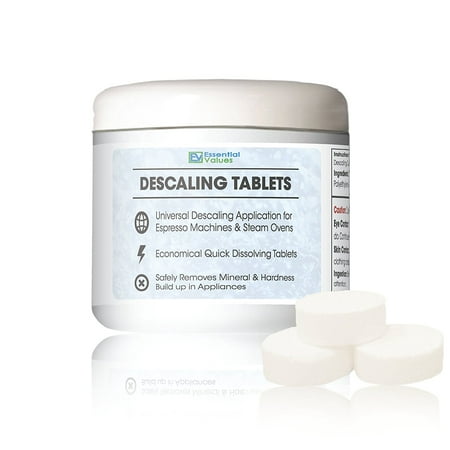 Descaling Tablets (12 Count / 6 Uses) For Jura, Miele, Bosch, Tassimo Espresso Machines and Miele Steam Ovens by Essential