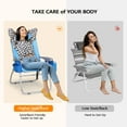 thumbnail image 4 of Ktaxon 2Pcs Tall Beach Chair, 5-Position Adjustable Folding Camping Chairs with Cooler Bag, Cup Holders and Towel Bar for Adults, Blue, 4 of 10