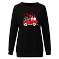 thumbnail image 4 of Qiopertar Valentine's Day Imprimé pour Femmes Mode Décontractée Col Rond Manches Longues Pull Chandail en Molleton Haut Chemisier Liquidation Livraison Gratuite à Moins de 5$ jusqu'à 90 % de Réduction, 4 of 5