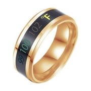 Mother's Day Sale Clearance - Titanium Steel Temperature Ring Body Temperature Smart Temperature Change Color Titanium Steel Display Ring
