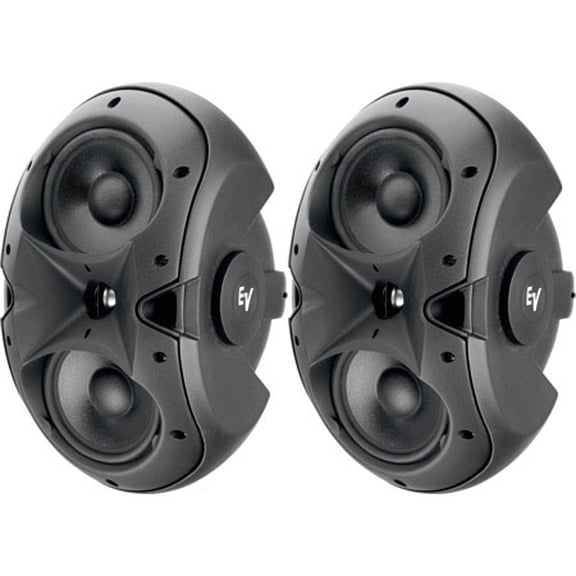 Electro-Voice EVID 6.2 Passive 2-Way 300W Installation Speaker with Dual 6" Woofers - Pair, Black