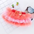 thumbnail image 2 of Ticikt Girls Layered Tulle Tutu Skirt, Elastic Waist with Satin Bow Decor, Fluffy A Line Party Skirt for Dress Up, 2 of 5