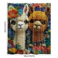 thumbnail image 3 of CaiYueKe Animal Series Faux Embroidery Shower Curtain - Waterproof Polyester Bathroom Decor with Grommets Hooks, Mold Resistant Rustproof Modern Textured Design, 3 of 7