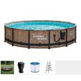 thumbnail image 2 of Summer Waves Natural Teak Elite 14' x 36" Frame Above Ground Swimming Pool, 2 of 7