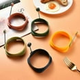 thumbnail image 2 of 5pcs Silicone Egg Ring, Nonstick Egg Rings Set, Egg Cooking Rings for Breakfast Sandwich Burger, Fried Egg Mold Pancake Rings 8.3*(2.4+8.5)cm 5 Color, 2 of 4